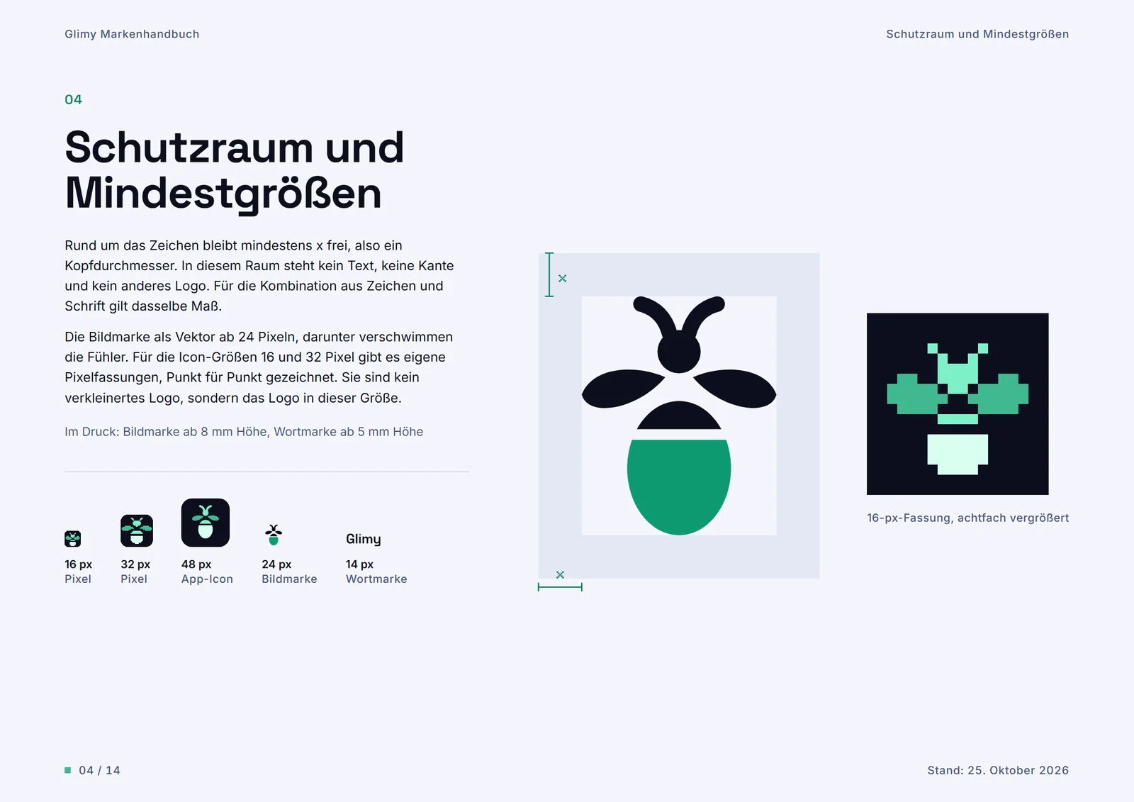Seite 4: Schutzraum und Mindestgrößen
